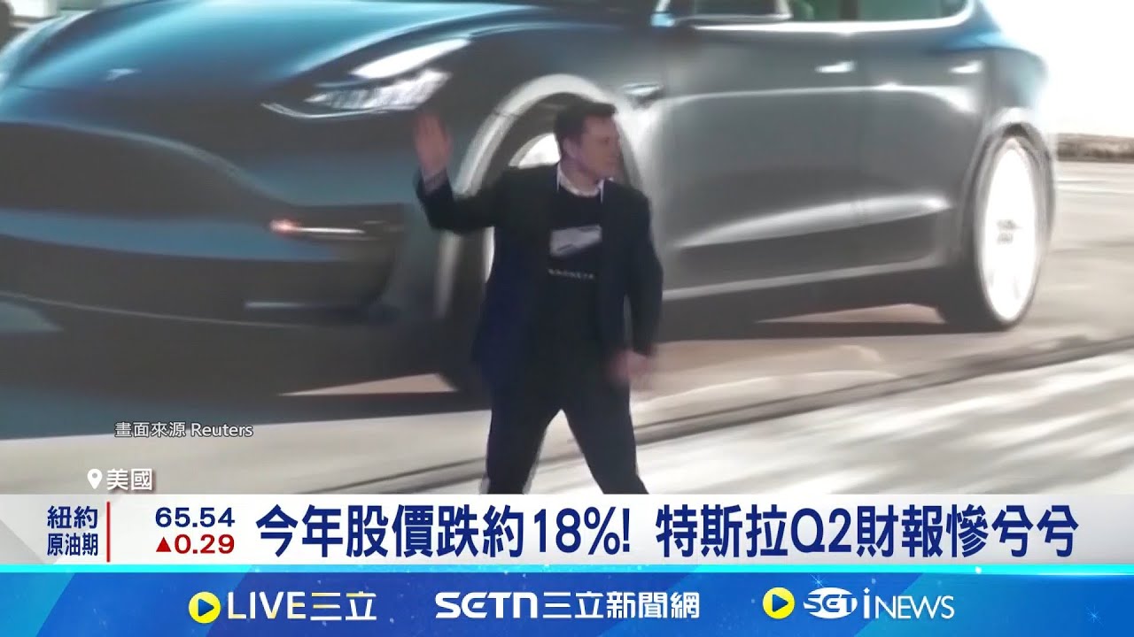 今年股價跌約18%! 特斯拉Q2財報慘兮兮 特斯拉出招救業績? 推Robotaxi.平價車款│記者 薛霈瑄｜國際關鍵字20250724│三立iNEWS