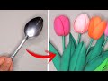 Increíble truco para hacer Tulipanes con Foamy _ Goma eva que debes saber