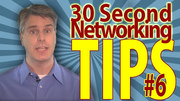 Pitch for Success 30 Second Networking Tip No 6