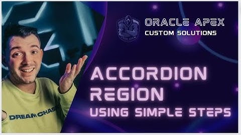 Accordion Region in Oracle APEX #apex #oracleapex #plsql #sql #oracle #oracleapex #apex