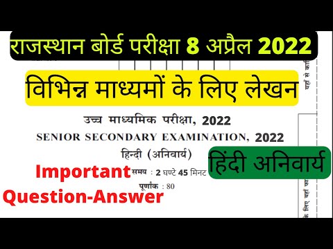 विभिन्न माध्यमों के लिए लेखन-अभिव्यक्ति और माध्यम Class 12 Hindi Compulsory
