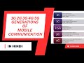 1g 2g 3g 4g 5g Generations in wireless communication