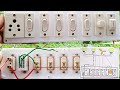 5 switch board room wiring daigram || Sinha electricals