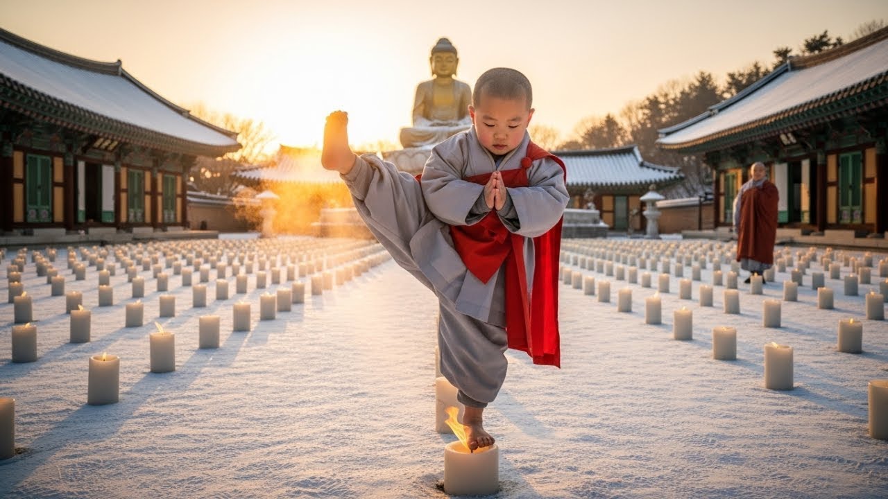 ""발바닥이 타들어 가는데.. 아이가 웃고 있습니다!" 혹한의 눈밭, 동자승의 소름 돋는 1000일 수행을 목격한 스님들은 그 자리에 얼어붙었다."