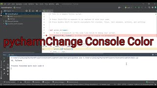 Set the Color in pycharm's python console or terminal (ตั้งค่าสีพื้นหลังหน้าจอ console,terminal)