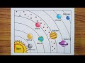 How to draw solar system  solar system drawing  solar system planets drawingsolar system diagram