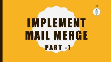 Class 10 | IT | Unit 1 | Digital Documentation | Implement Mail merge (Part 1)