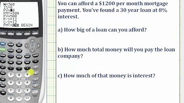 Ex: TI84 TVM Solver - Find the Present Value of a Loan Given Monthly Payment