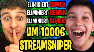 STREAMSNIPER Duell um 1000€ vs KLEINER BRUDER! Fortnite