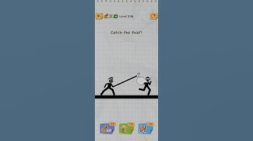 Catch the thief! 😲😁draw 2 save level 238 #shorts #youtubeshorts #shortvideo #gaming  #games