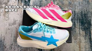 adidas X Bape Evo SL Fifa - White/Pink/Blue/Gold Running Shoes - Sizing, On Feet, And Unboxing!