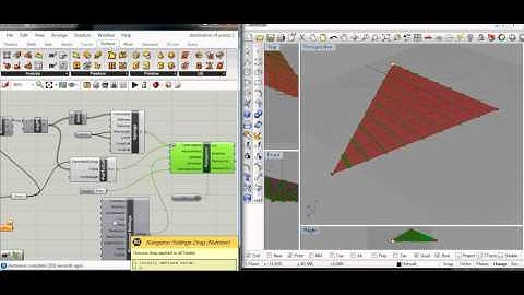 Distribute points on a triangular surface - Grasshopper + Kangaroo (Rhinoceros)