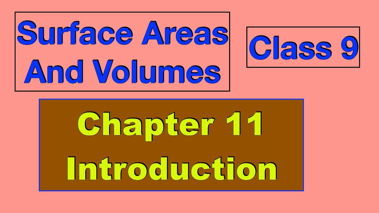 Ch 11 Introduction Surface Area And Volumes Class 9 Chapter 11 NCERT ...