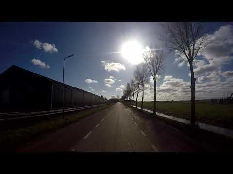 4K  fietsroutes door Nederland .Dutch scenery, landscape North Holland.