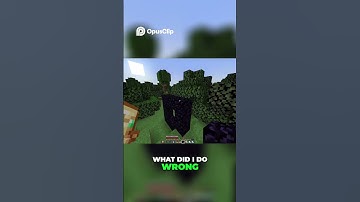 how to NOT build a nether portal #shorts #minecraft #minecraftshorts #minecraftchaos