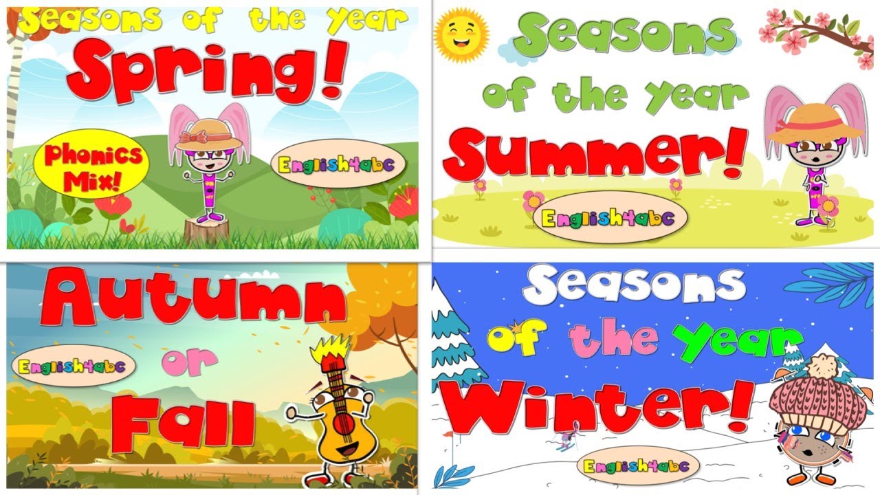 Seasons of the Year / Spring, Summer, Autumn-Fall ,Winter / Phonics ...