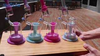 SILICLAB Microscope Silicone Glass Water Pipe Glow in the Dark Dab Rig Change Color in the Sun