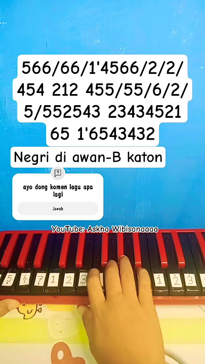 Negri di awan-B katon pianika cover #pianikacover #pianotutorial #negridiatasawan #pianika