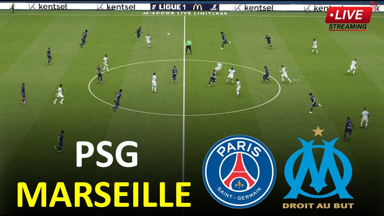 🔴PSG vs Marseille en direct | Ligue 1 France 2026 | Match complet en streaming | PES 21