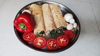 Mushroom Egg Rolls | Crepe Egg roll | Egg Frankie | Indian street food