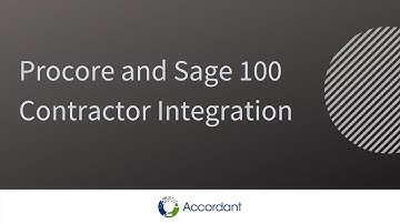 Procore and Sage 100 Contractor Integration