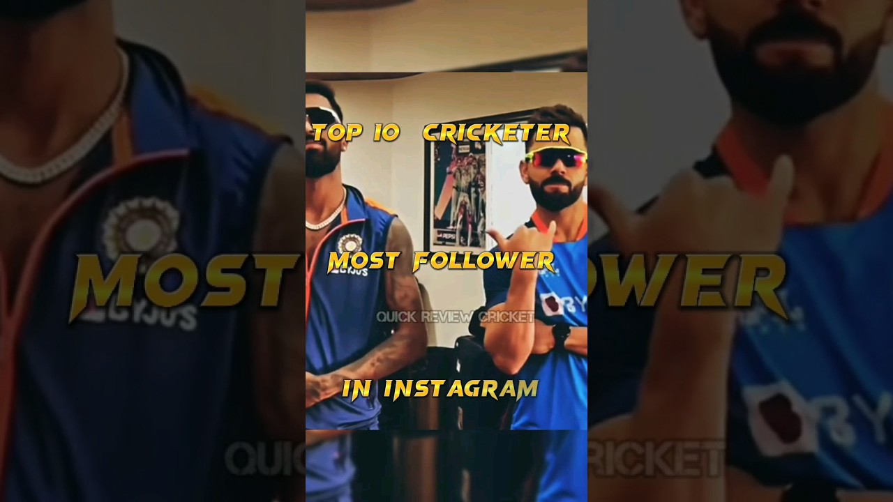Top 10 cricketer most follower in Instagram viratkohli msdhoni YouTube
