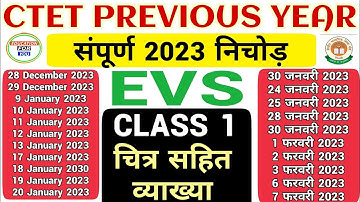 CTET online exam 2023 !! Previous year question ! EVS ! target CTET 20 August exam