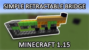 How To Make A Simple Self Building Retractable Bridge In Minecraft | Tutorial (EXTENDABLE)