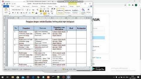 Testing software dengan metode Blackbox pada instagram