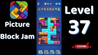 Picture Block Jam Level 37 Walkthrough 🧩🎮 | Puzzle Gameplay & Solution | Solutionguruji