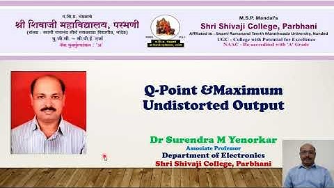 Q-point and Maximum Undistorted Output