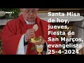 Santa Misa de hoy, jueves, Fiesta de San Marcos, evangelista, 25-4-2024