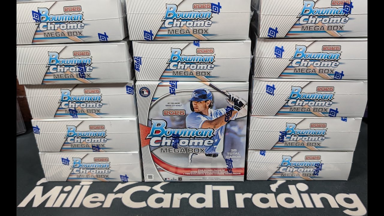 РАЗРЫВ 16 МЕГАКОРОБОК! Bowman Chrome 2025 года! НОВЫЕ БЕЙСБОЛЬНЫЕ КАРТОЧКИ!