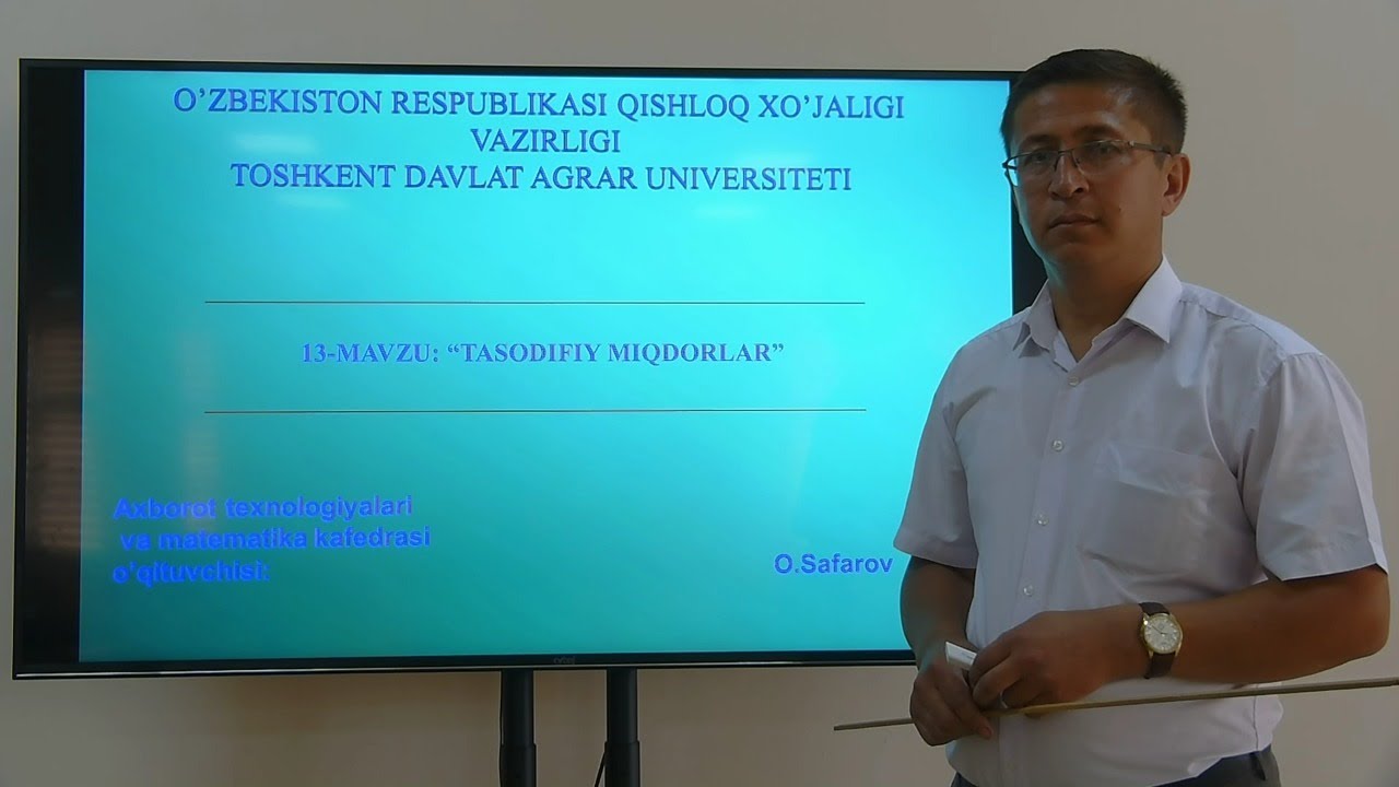 Mavzu:Tasodifiy miqdorlar.