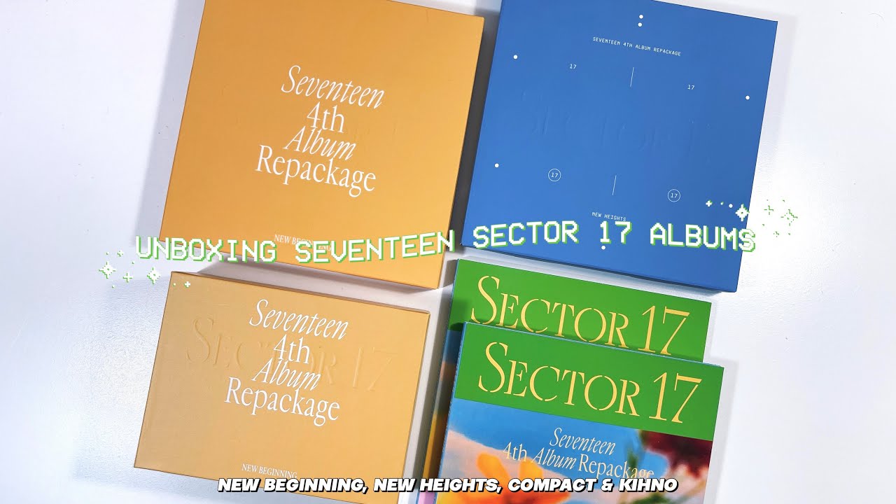 unboxing seventeen "sector 17" albums new beginning, new heights