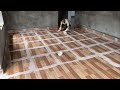 Amazing Construction Living Room Floor With Sand, Cement & How To Install Ceramic Tiles Step By Step