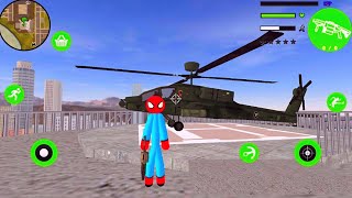 Flying Spider Stickman Rope Hero Strange Gangster City Crime Stickman Rope Hero Android Gameplay screenshot 4