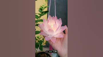 Diy plastic bottle flower | light decor ideas | lotus craft ideas | #diy #shorts #viralshorts #craft