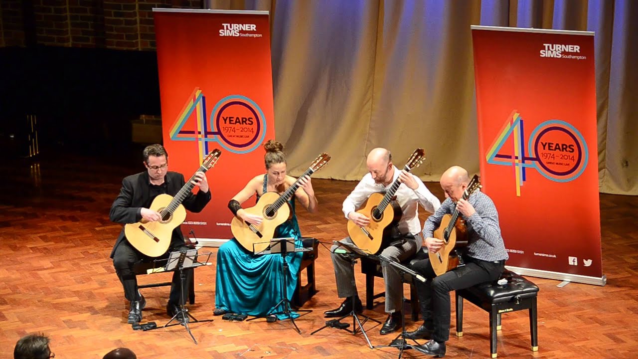Vida Guitar Quartet play J.S.Bach - Brandenburg Concerto No.3 - 3rd Movement