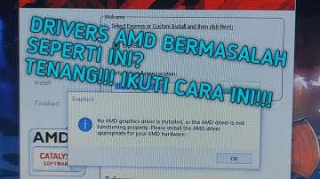 Driver AMD error "No AMD graphics driver is installed" atau driver selalu ingin install akibat error