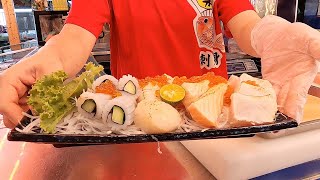 巨大鮭魚切割技能 & 炙燒鮭魚 - 永安漁港蔡生魚片GIANT Salmon Cutting Skills /Salmon Sashimi