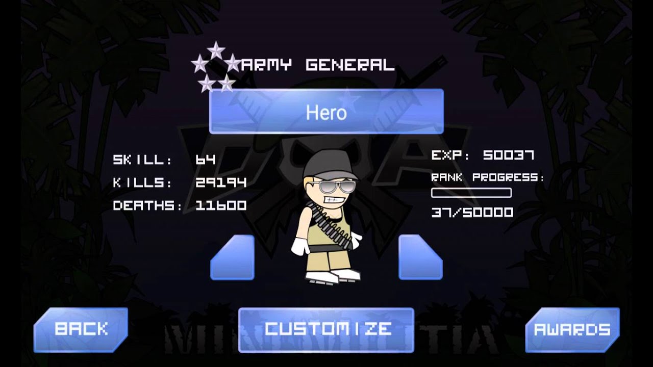 [Doodle Army 2 : Mini Militia] Hero becomes Army General with 5 stars