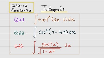 class 12 | Maths | Integrals | Exercise 7.2 | Find the integral | substitution method l Q21,Q22,Q23