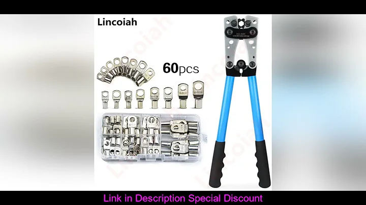 HX-50B Cable Lug Crimping Tool for Heavy Duty Wire Lugs,Battery Terminal,Copper Lugs AWG 8-1/0 with