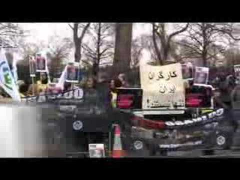 Iranian Embassy protest, London 6 March 2008