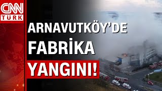 Arnavutköyde Fabrika Yangını Dumanlar Gökyüzünü Kapladı