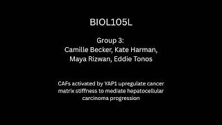 BIOL105L Group Presentation