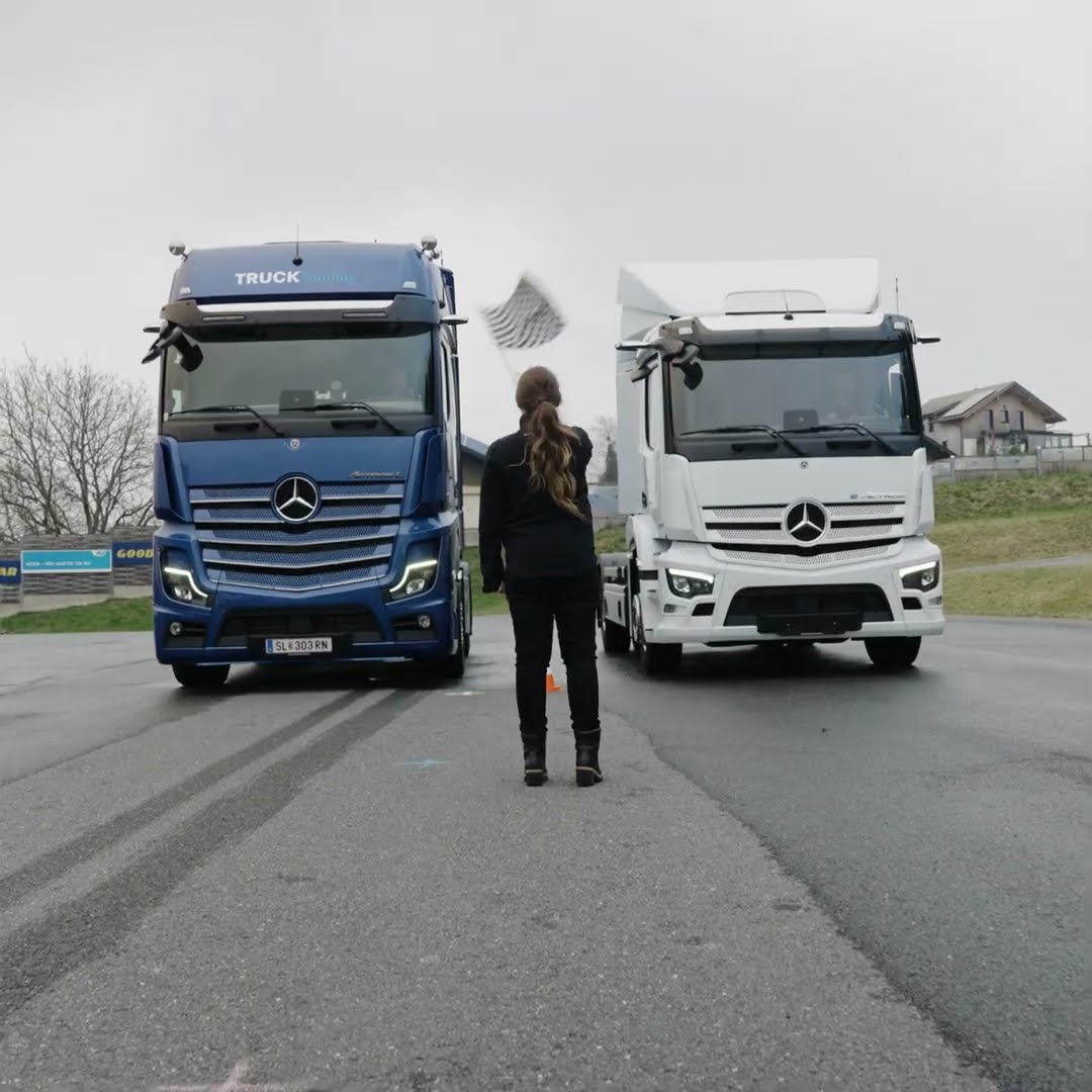 Der eActros 600 bei seiner letzten Wintererprobung in Rovaniemi/Finnland. | Mercedes-Benz Trucks