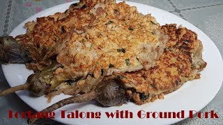 Tortang Talong na may Giniling | Eggplant Omelette with Ground Pork
