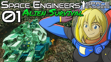 The crash landing | Alien Survival | Space Engineers Gameplay | 01